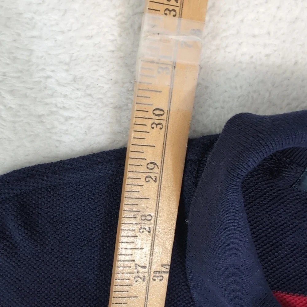Vintage Polo By Ralph Lauren Cool Pattern Polo Shirt Men's M Red White Blue Knit